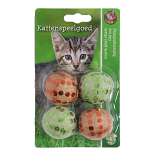Kattenspeelgoed Discobal met Rammel Assorti 4 st