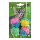 Kattenspeelgoed Sponsbal met Noppen Assorti 4 st