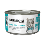 Amanova Kattenvoer Tuna Whitebaits in Broth 70 gr