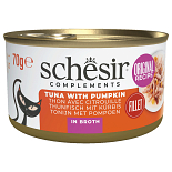 Schesir Kattenvoer Complements Tonijn & Pompoen Bouillon 70 gr