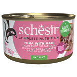 Schesir Kattenvoer Complete Tonijn & Ham Gelei 85 gr