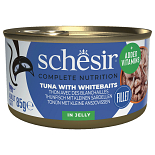 Schesir Kattenvoer Complete Tonijn & Witvis Gelei 85 gr