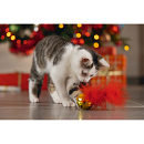 Beeztees Kattenspeelgoed Kerstbel met Veer Rood