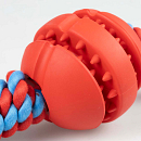 Duvo+ Hondenspeelgoed Tuggertouw met Bal Rood