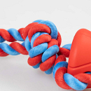 Duvo+ Hondenspeelgoed Tuggertouw met Halter Rood