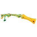 Duvo+ Hondenspeelgoed Tuggertouw met Halter Geel