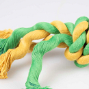 Duvo+ Hondenspeelgoed Tuggertouw met Halter Geel