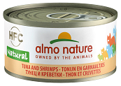Almo Nature kattenvoer HFC Natural tonijn en garnaal 70 gr