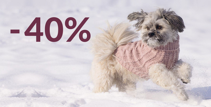 40% korting op hondenkleding