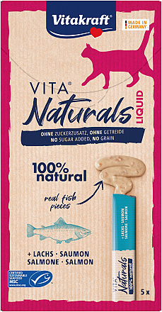 Vitakraft Vita Naturals Liquid Snack Zalm 5 st