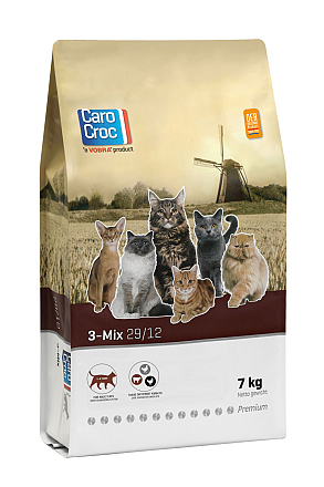 CaroCroc kattenvoer <br>3-Mix 7 kg