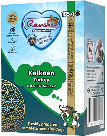 Renske Vers hondenvoer Kalkoen Graanvrij 185 gr