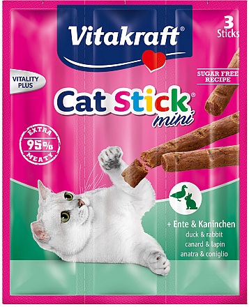 Vitakraft Cat Stick mini eend en konijn 18 gr
