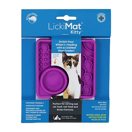 Lickimat Kitty Paars<br> 10 cm