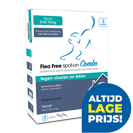 Flea Free Spot-On Combo Hond 2 - 10 kg <br>2 pipetten