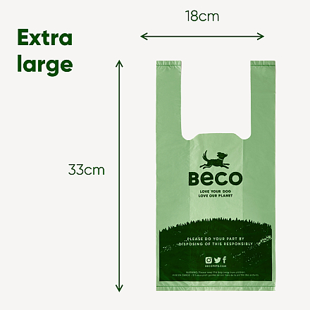 Beco Pets Poepzakjes met Handvatten Gerecycled 120 st