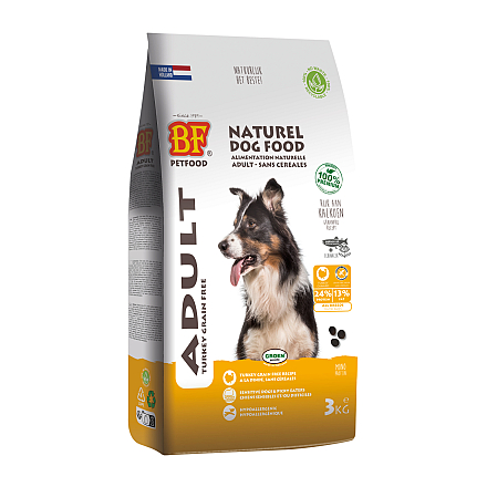 BF Petfood Hondenvoer Adult Kalkoen Graanvrij 3 kg