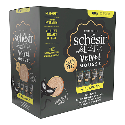 Schesir Kattenvoer After Dark Velvet Variety 12x80 gr