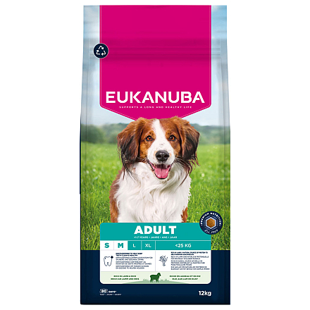 Eukanuba Hondenvoer Life Care Adult S/M Lamb & Rice 12 kg