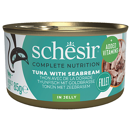 Schesir Kattenvoer Complete Tonijn & Zeebrasem Gelei 85 gr
