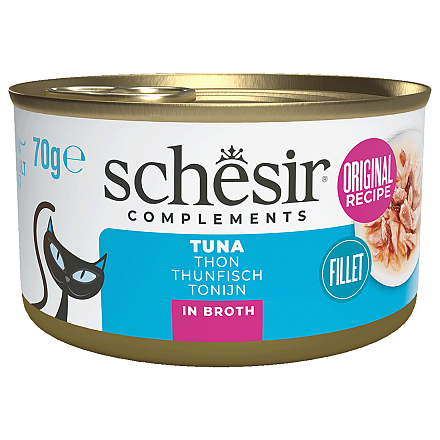 Schesir Kattenvoer Complements Tonijn Bouillon 70 gr