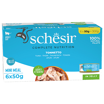 Schesir Kattenvoer Complete Tonijn Gelei <br>6 x 50 gr