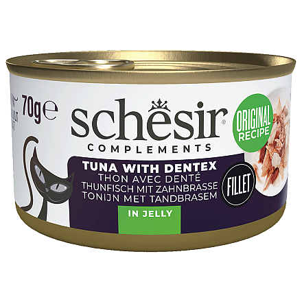 Schesir Kattenvoer Complements Tonijn & Tandbrasem Gelei 70 gr