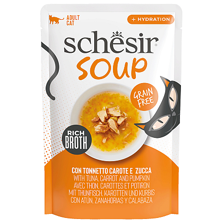 Schesir Kattenvoer Tonijn & Pompoen Soup 40 gr