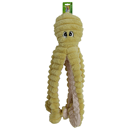 Hondenspeelgoed Octopus met Piep Geel 65 cm
