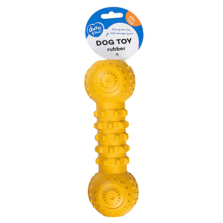 Duvo+ Kauwspeeltje Griplay Dumbbell Geel