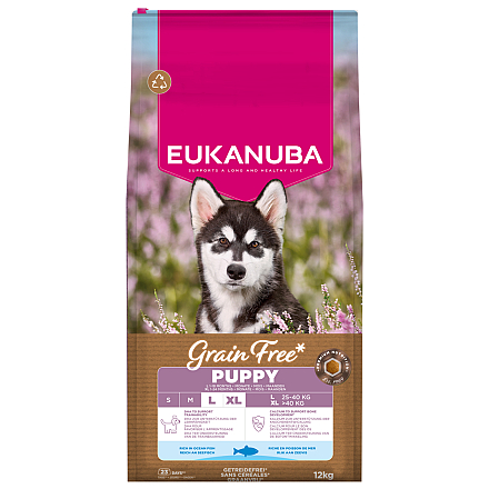Eukanuba Hondenvoer Puppy L/XL Grain Free Ocean Fish 12 kg