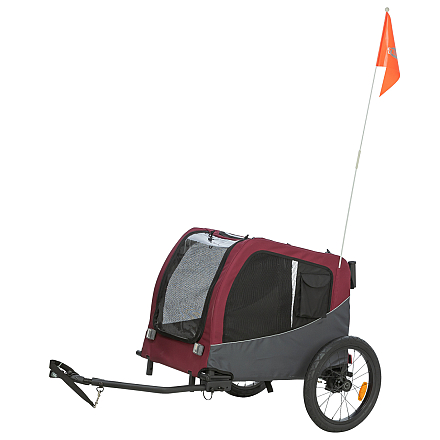 TRIXIE Hondenfietskar Grijs/Rood