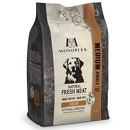 Monopets Hondenvoer Fresh Meat Adult Medium Deer 12 kg