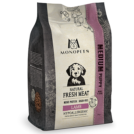 Monopets Hondenvoer Fresh Meat Puppy Medium Lamb 2 kg