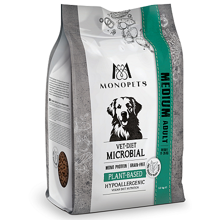Monopets Hondenvoer Vet-Diet M Microbial Plant-Based 12 kg