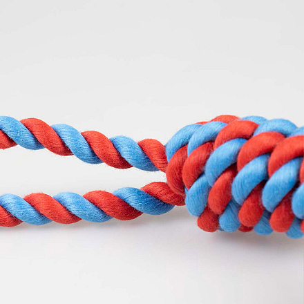 Duvo+ Hondenspeelgoed Tuggertouw met Vis Rood