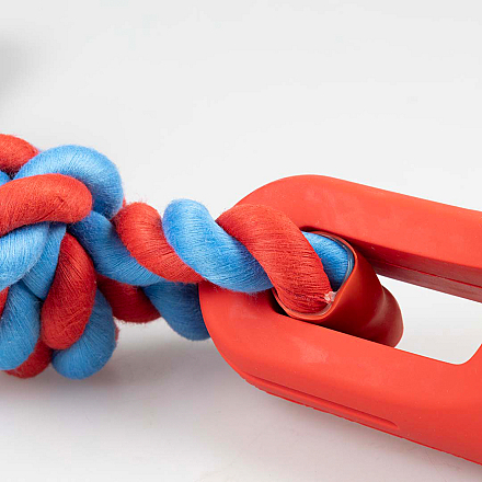 Duvo+ Hondenspeelgoed Tuggertouw met Stick Rood