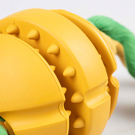 Duvo+ Hondenspeelgoed Tuggertouw met Bal Geel