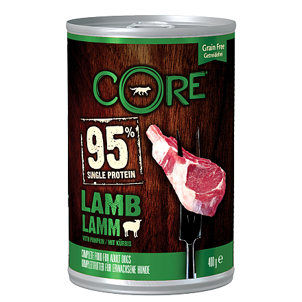 Wellness CORE hondenvoer 95% Lamb 400 gr