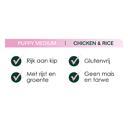 Premium Care Original Puppy Medium<br> Chicken & Rice 12 kg