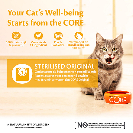 Wellness CORE kattenvoer Sterilised kip 300 gr