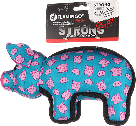 Flamingo hondenspeelgoed Strong Stuff Big Blauw